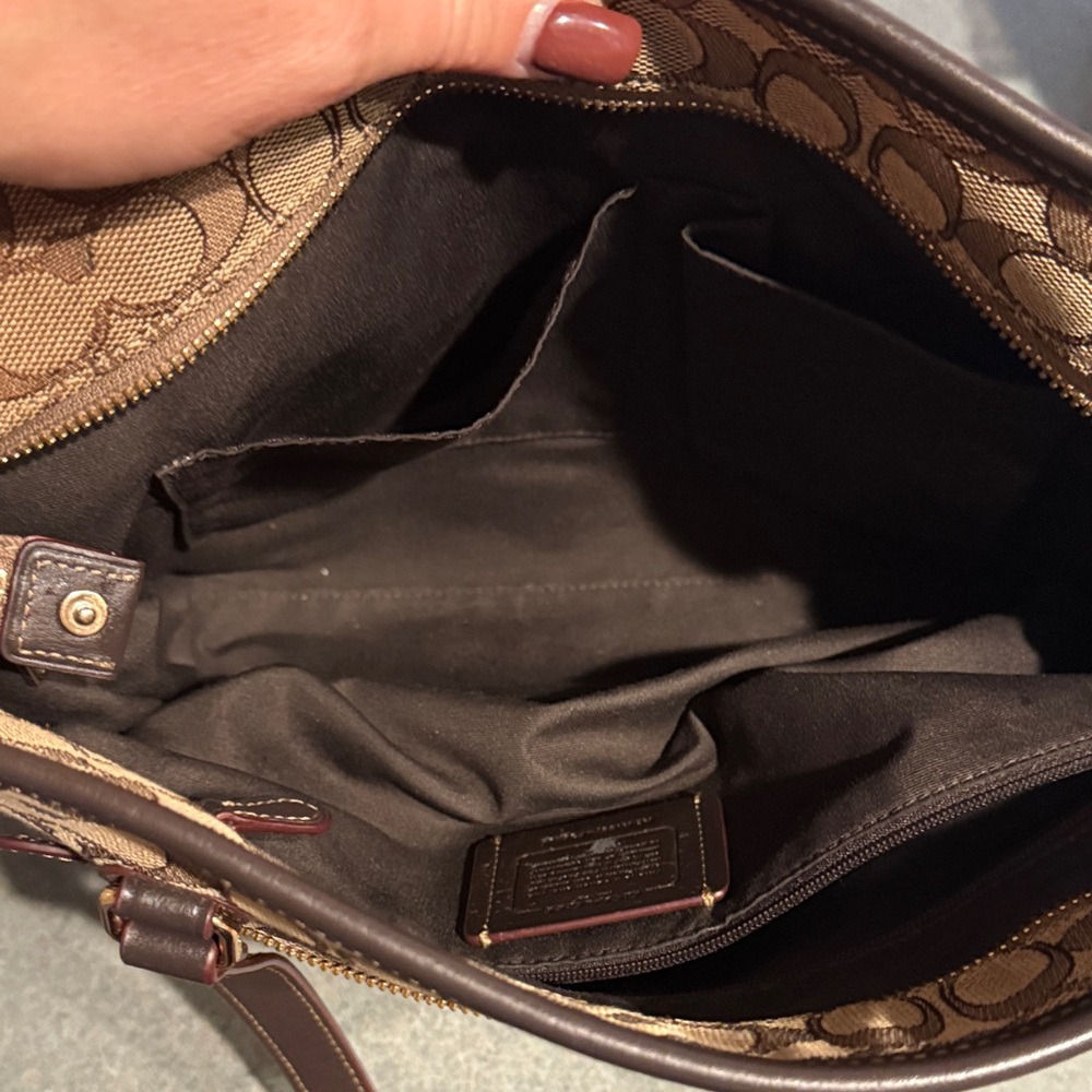 Coach Brown Signature Tote Bag - Picture 6 of 10